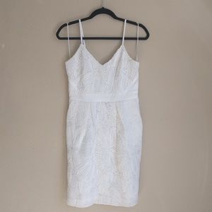 White Textured Vince Camuto Summer Spring Dress 4